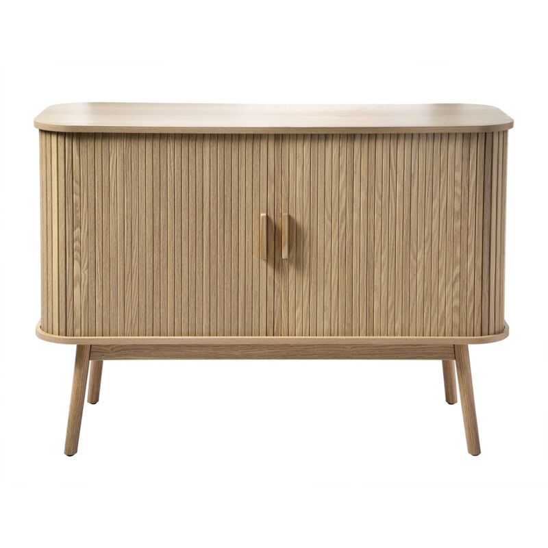 foto del prodotto credenza vintage decorata in legno con 2 ante scorrevoli l110cm