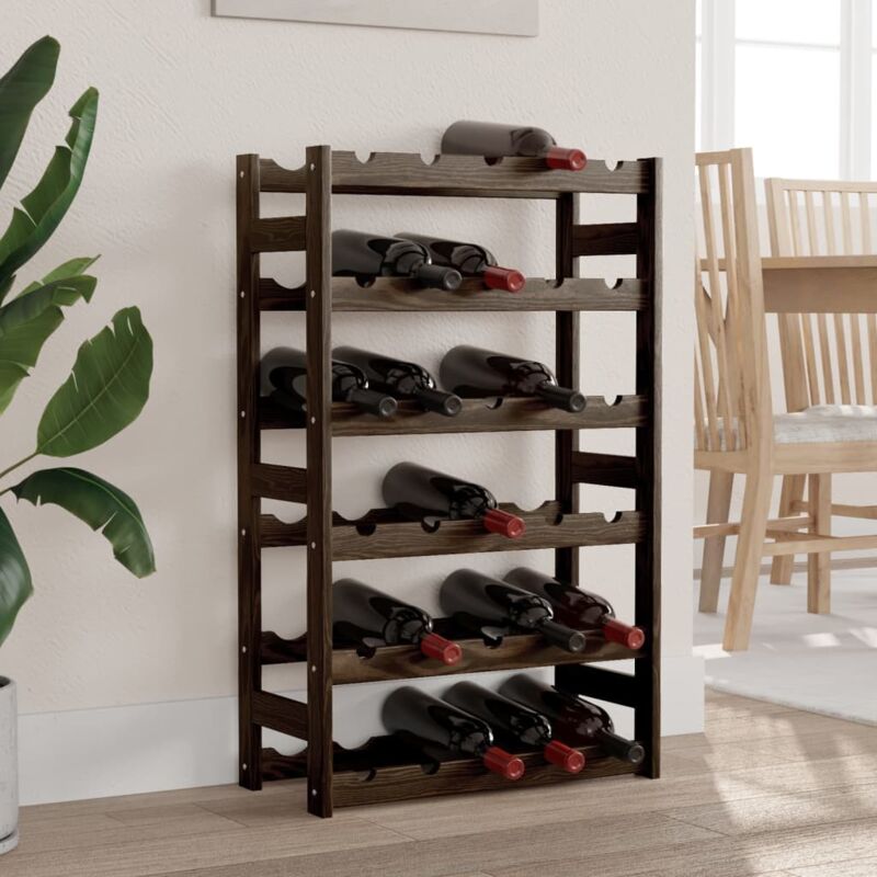 foto del prodotto prolenta premium furniture limited portabottiglie per 30 bottiglie nero legno