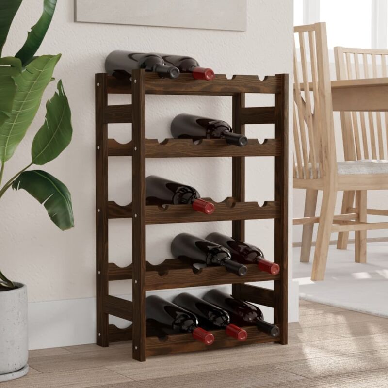 foto del prodotto prolenta premium furniture limited portabottiglie per 20 bottiglie marrone legno
