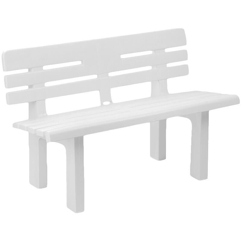 foto del prodotto panchina da esterno alim, panca monoblocco da giardino, panchina outdoor, 100 made in italy, 110x52h71 cm, bianco dmora