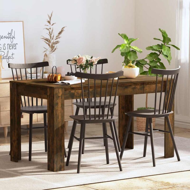 foto del prodotto furniture limited tavolo da pranzo rovere fumo 140x74,5x76 cm