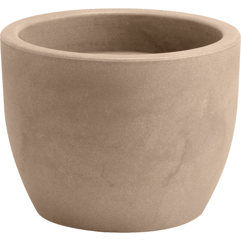 foto del prodotto vaso tondo resina hera cm. 40 avana
