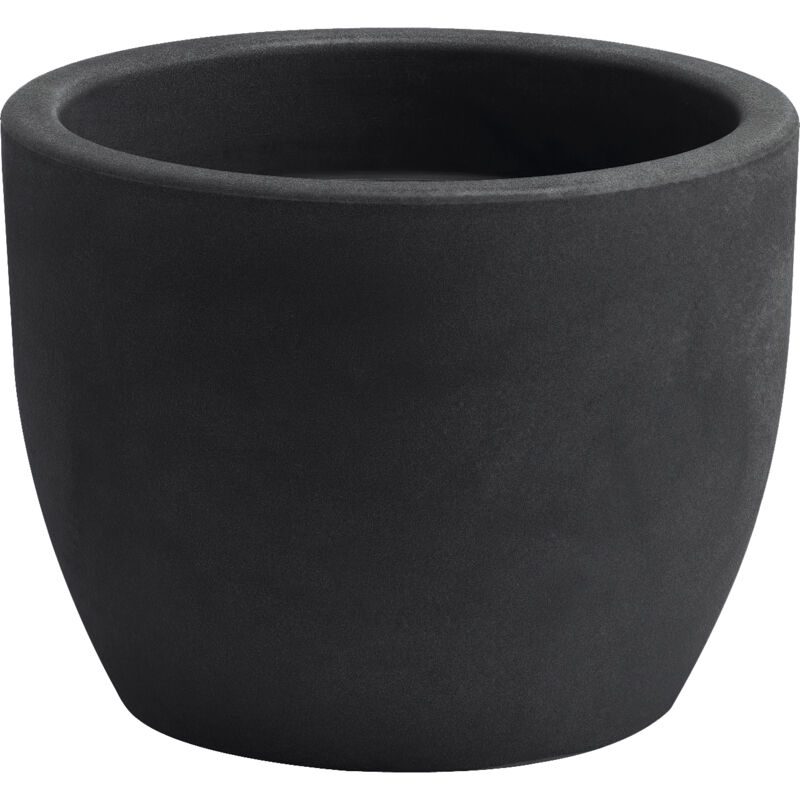 foto del prodotto vaso tondo resina hera cm. 50 antracite