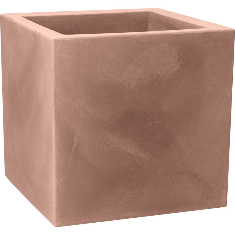 foto del prodotto nicoli vaso cubico resina momus cm. 35 avana