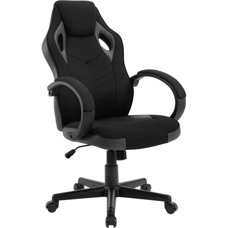 foto del prodotto woltu poltrona sedia gaming con schienale reclinabil grigio