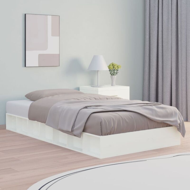 foto del prodotto vidaxl giroletto bianco 90x200 cm in legno massello