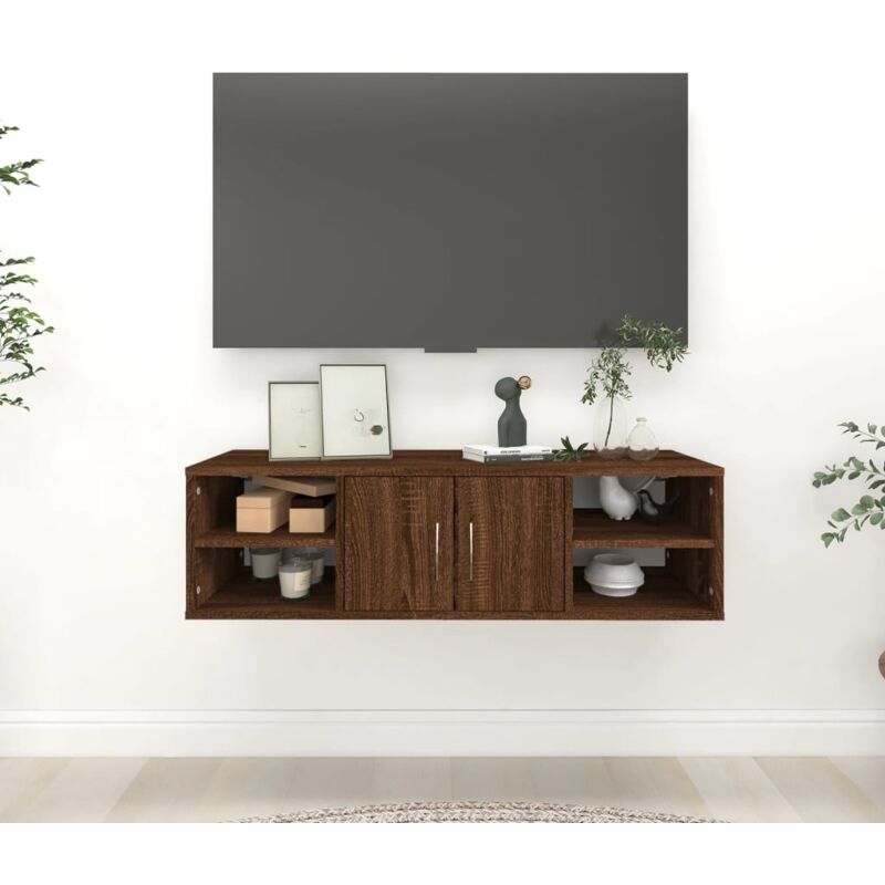 foto del prodotto vidaxl mensola a muro rovere marrone 102x30x29 cm legno multistrato