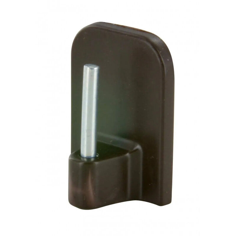 foto del prodotto gancio adesivo per tende h.28 mm, l.18 mm, plastica metallo marrone, 4 pezzi.