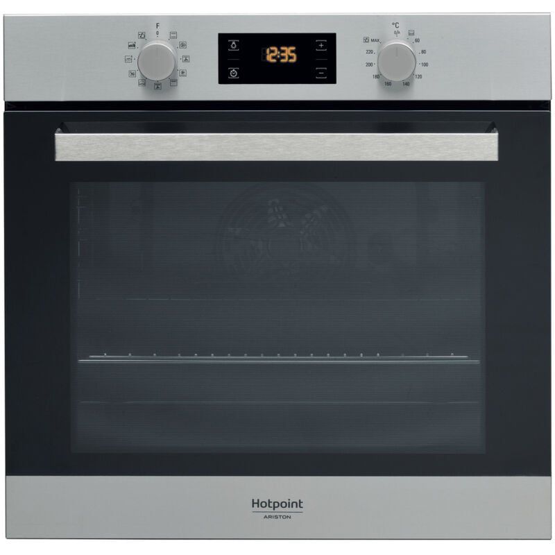 foto del prodotto hotpoint forno da incasso fa3 840 h ix ha. dimensione del forno media, tipo di forno forno elettrico, capacit interna forno totale 66 l.