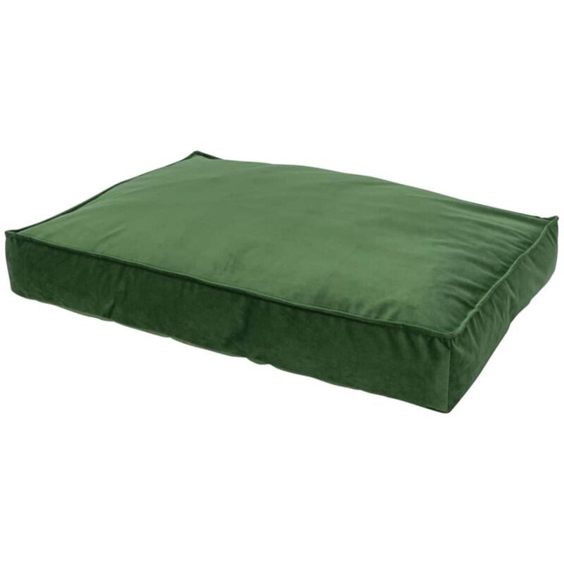 foto del prodotto cuscino per cani velvet 80x55x15 cm verde madison