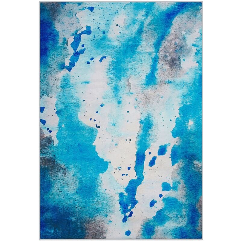 foto del prodotto tappeto blu grigio 160 x 230 cm bozat