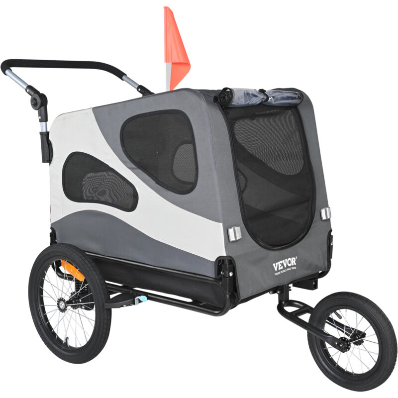 foto del prodotto mophorn vevor rimorchio bici per cani pieghevole portata 45 kg passeggino per animali domestici con ruote a sgancio rapido, attacco universale per