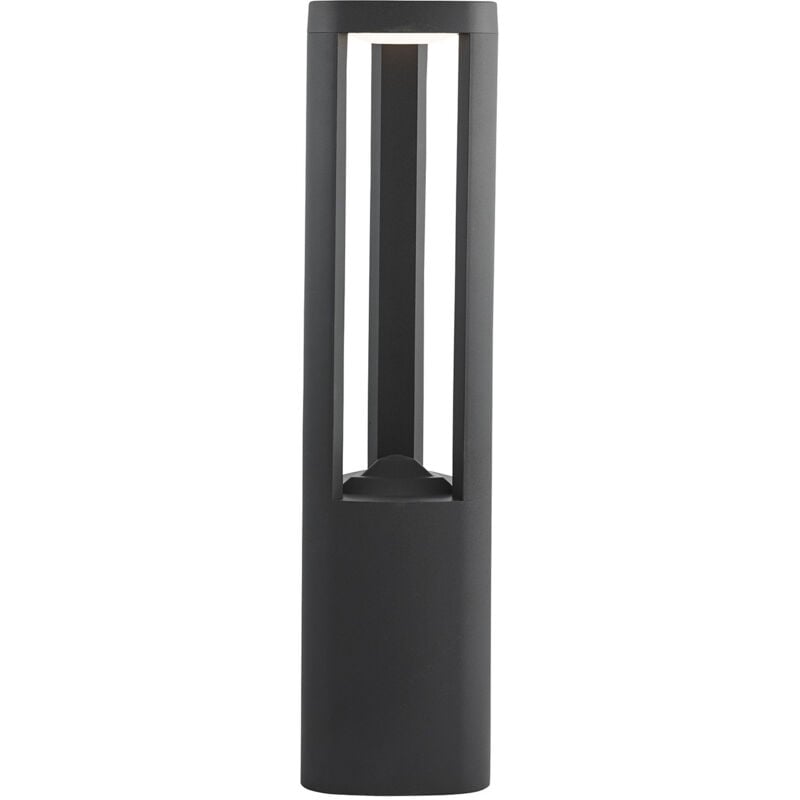 foto del prodotto paletto da esterno moderno michigan alluminio grigio policarbonato led 7w 4000k
