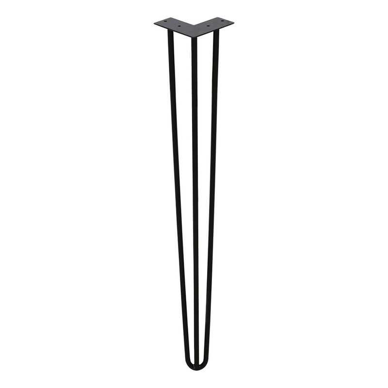 foto del prodotto 4x gambe da tavolo a perno gambe da tavolo in acciaio fai da te piedini da tavolo intercambiabili gambe da tavolo 3 montanti 45cm hengda