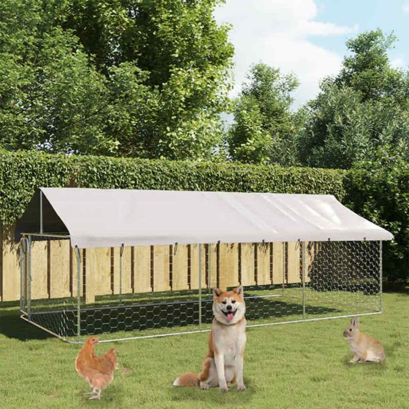 foto del prodotto furniture limited gabbia per cani da esterno con tetto