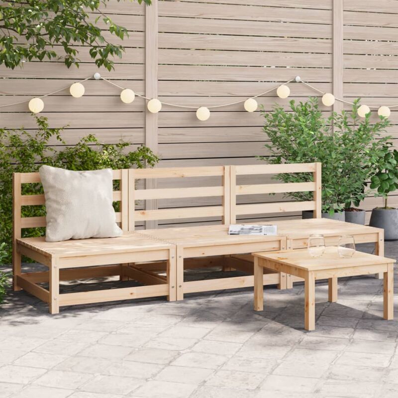 foto del prodotto divani da giardino senza braccioli 3pz 70x70x67cm massello pino