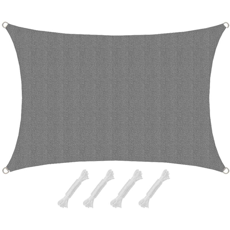 foto del prodotto 1x2 vela ombreggiante permeabile tenda da sole per giardino balcone pergola