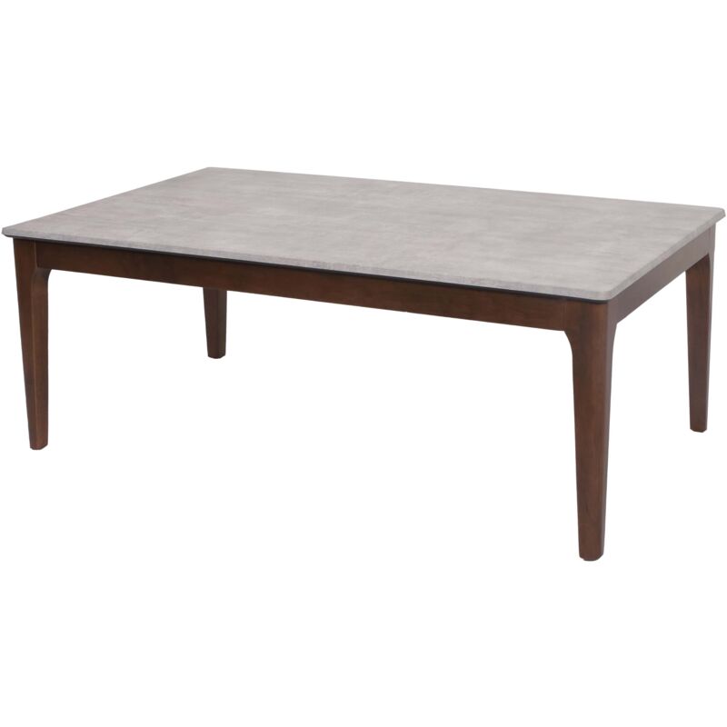 foto del prodotto tavolino salotto divano soggiorno hhg 988 46x120x70cm laminato hpl legno scuro effetto pietra