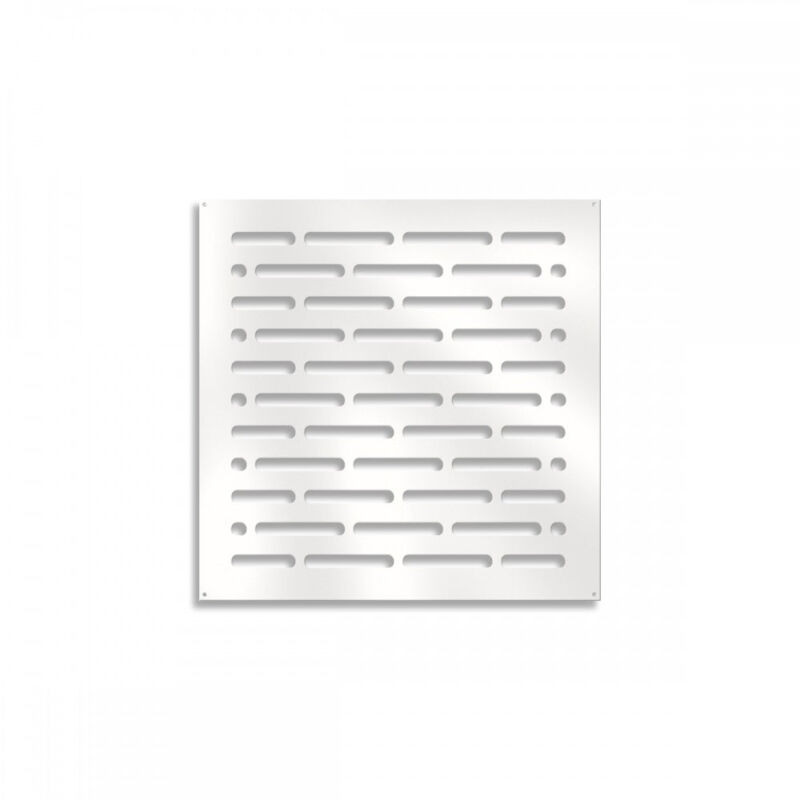 foto del prodotto hot dog pannello in pvc traforato parasole misura 98x98 cm colore bianco