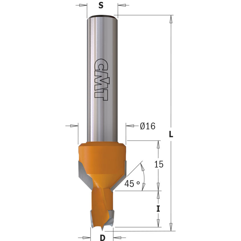 foto del prodotto 377.103.12 punta foro cieco c svas. d16 neg. hw s 10x40 d 10x13x70 sx