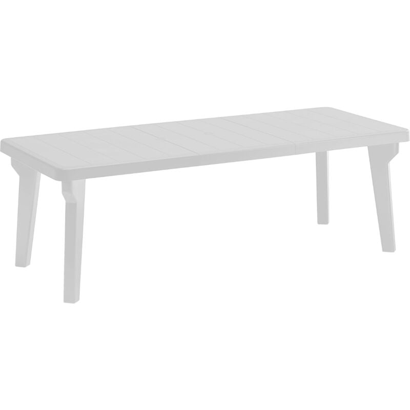 foto del prodotto tavolo da giardino allungabile in plastica berg 160 220x90x74 cm bianco