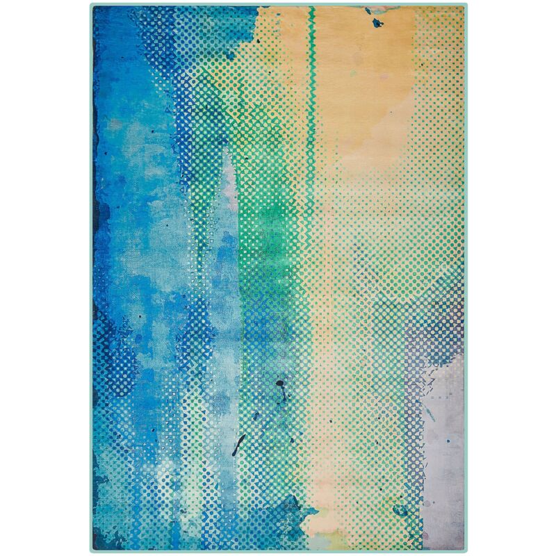 foto del prodotto tappeto blu verde 160 x 230 cm susuz