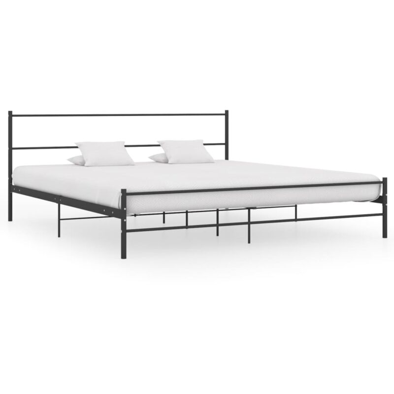 foto del prodotto giroletto struttura letto letto per adulti nero in metallo 180x200 cm bv842533 bonnevie