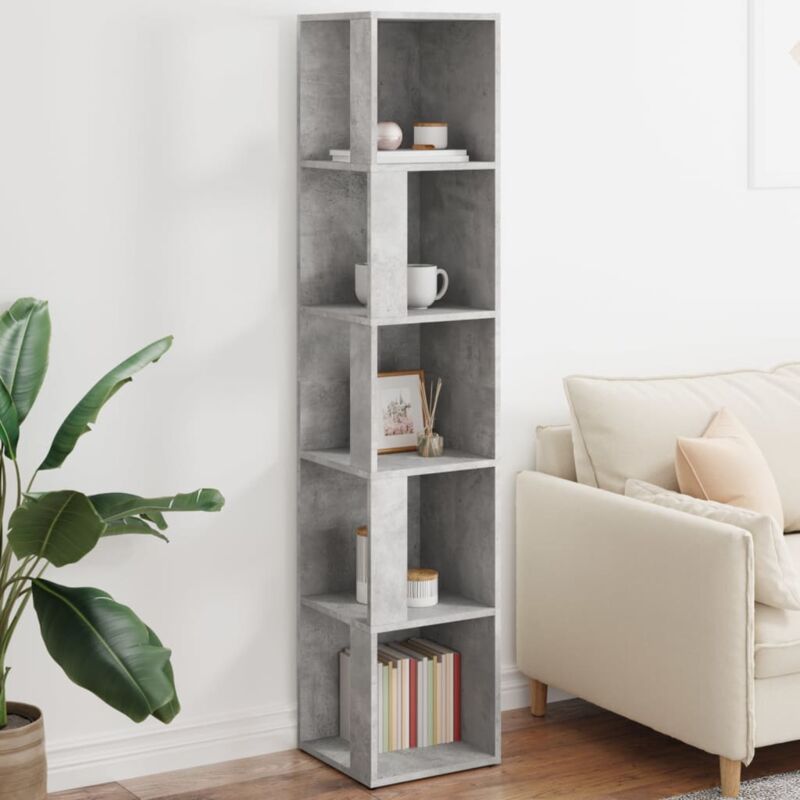 foto del prodotto furniture limited armadio angolare grigio cemento 33x33x164,5