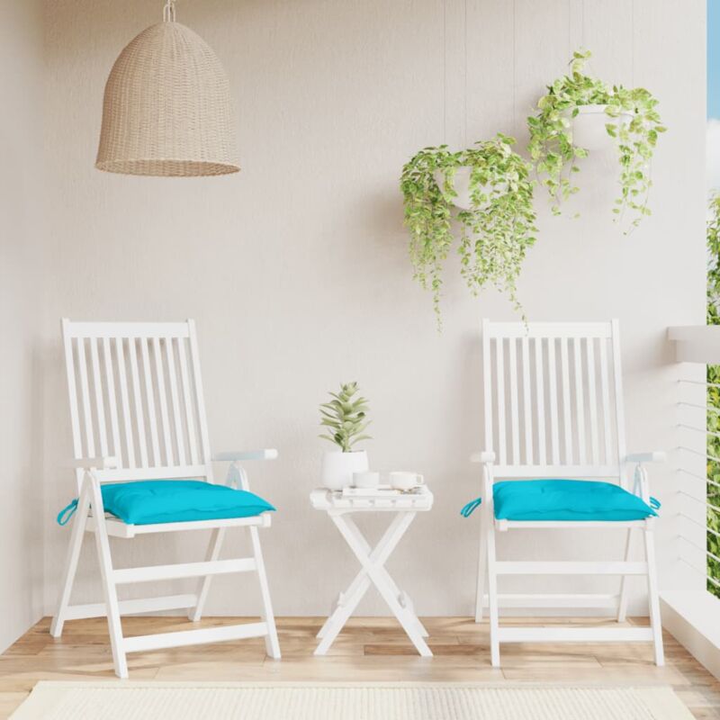 foto del prodotto furniture limited cuscini per sedia 2 pz turchese 50x50x7 cm