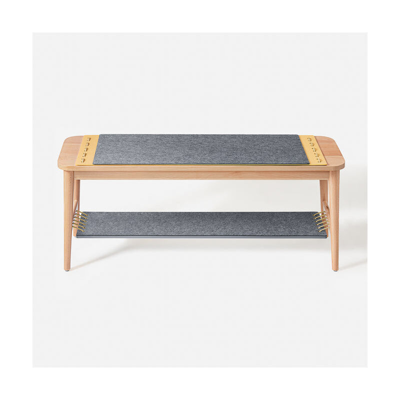 foto del prodotto sobuy panca scarpiera cassapanca da interno mobile bagno naturale grigio 110x37x46cm hfsr01 n