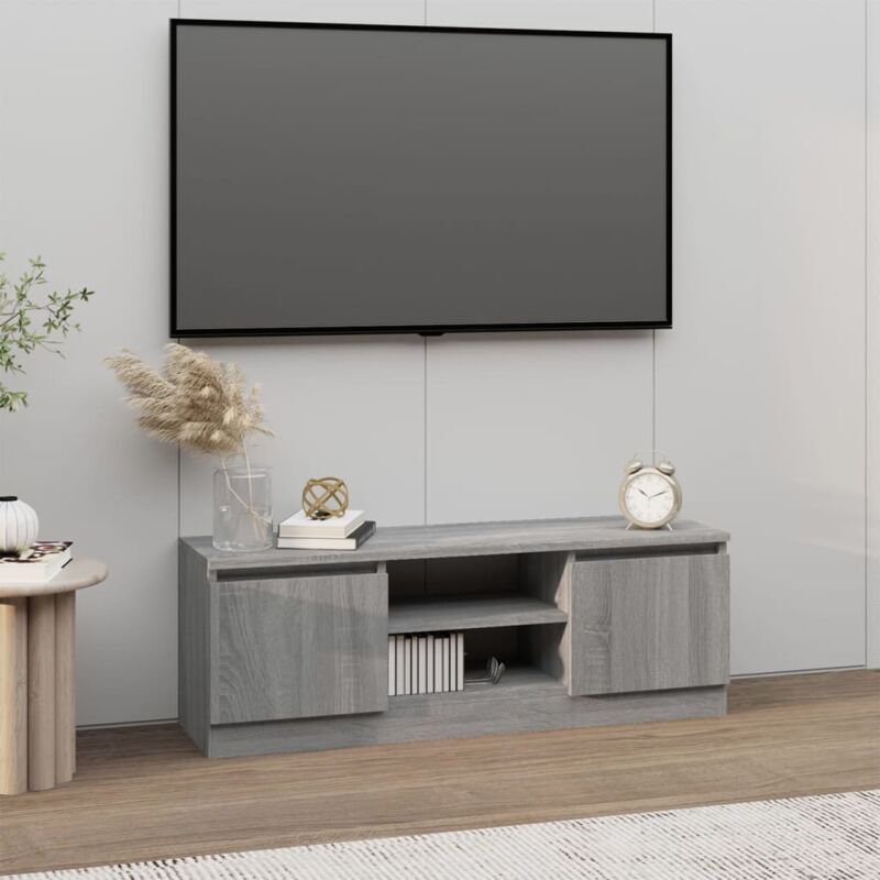 foto del prodotto vidaxl mobile porta tv con anta grigio sonoma 102x30x36 cm