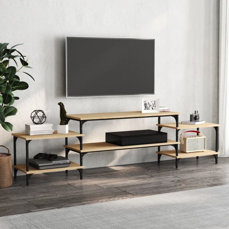 foto del prodotto vidaxl mobile porta tv rovere sonoma 197x35x52 cm in legno multistrato