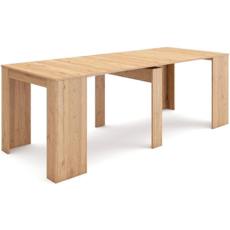 foto del prodotto consolle allungabile, tavolo consolle allungabile , 220, per 10 persone, tavolo da pranzo, stile moderno, rovere skraut home