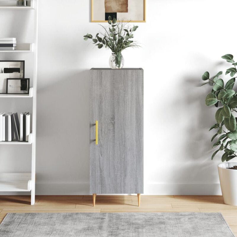 foto del prodotto vidaxl credenza grigio sonoma 34,5x34x90 cm in legno multistrato