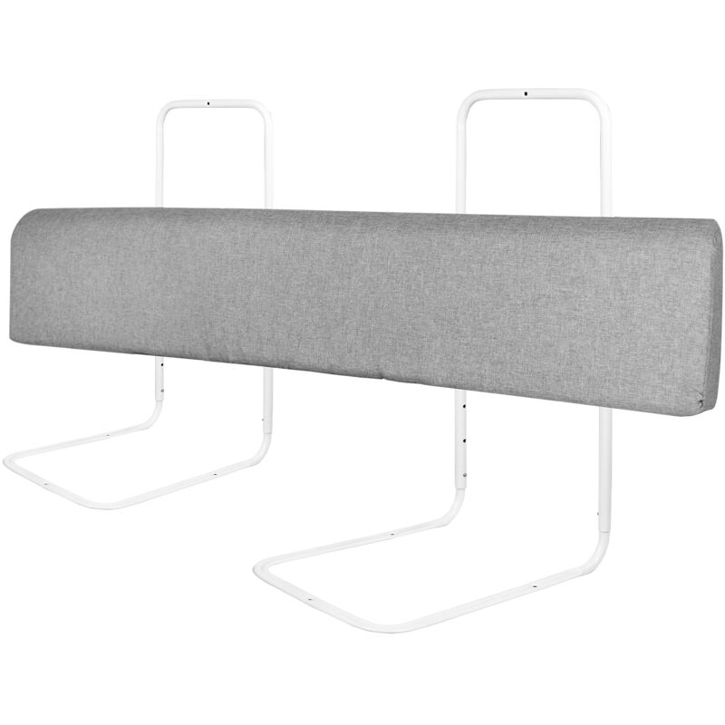 foto del prodotto sponde di protezione anticaduta per bambini, portatile protezione bordi del letto, per letto e lettino di famiglia, grigio lino, 180 cm aufun