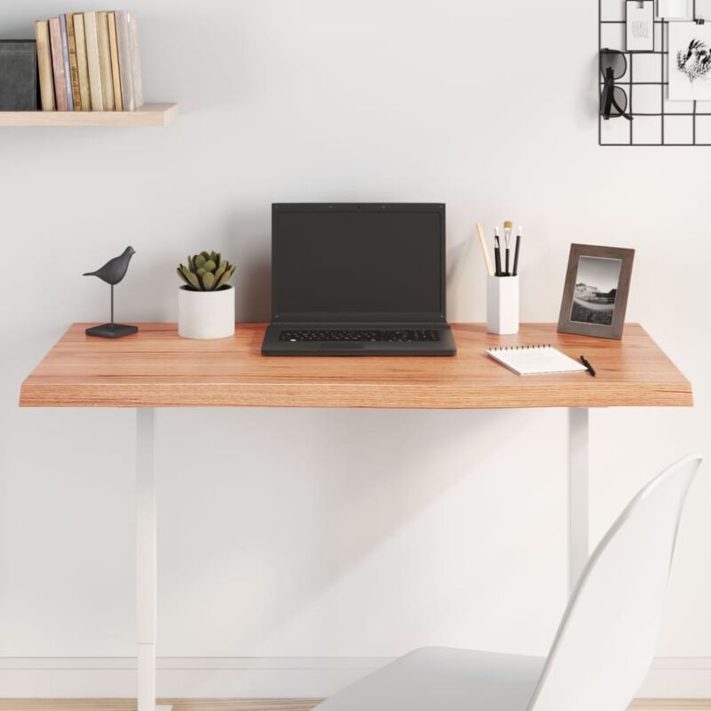 foto del prodotto vidaxl piano tavolo marrone 100x40x 2 4 cm massello rovere trattato