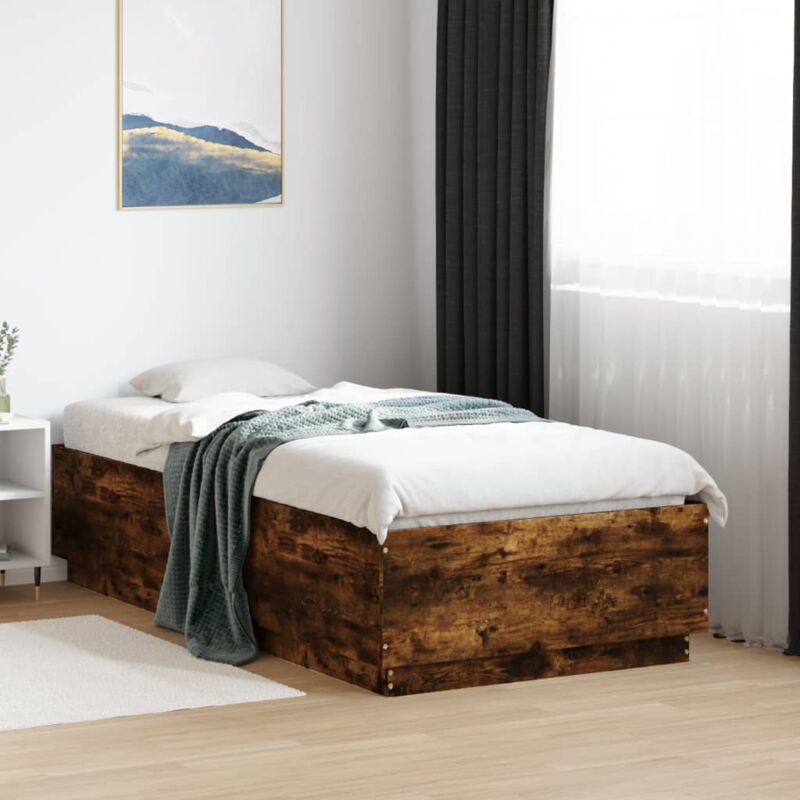 foto del prodotto vidaxl giroletto rovere fumo 90x190 cm in legno multistrato