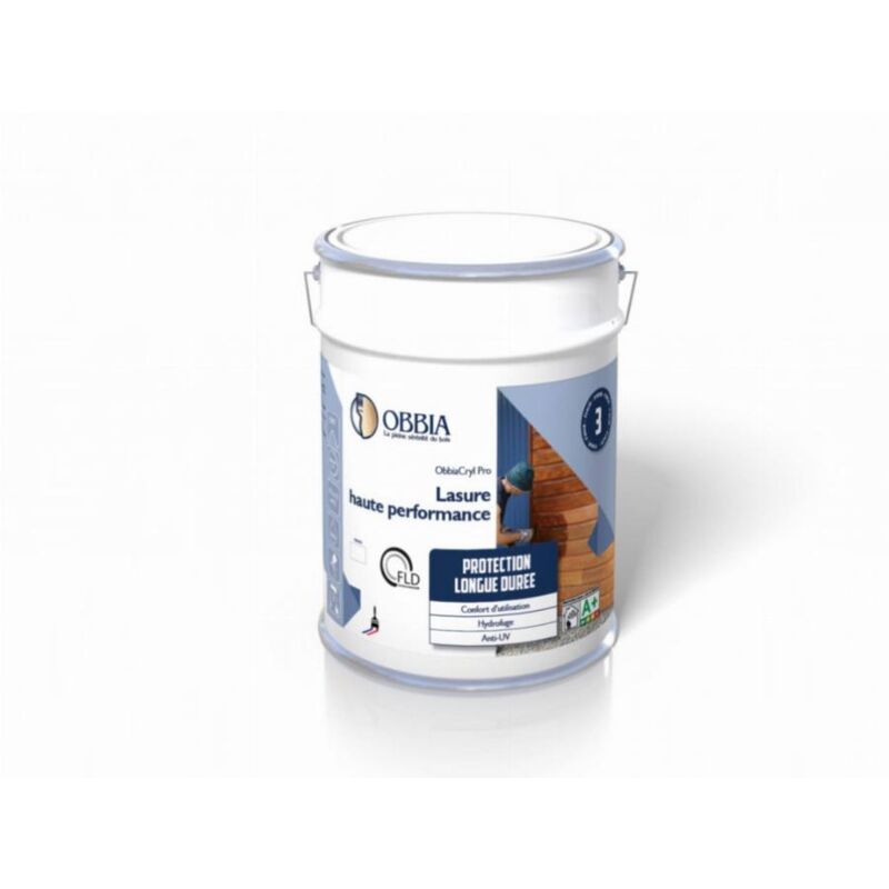 foto del prodotto obbia cryl pro 5l tinta per legno ad alte prestazioni rovere medio