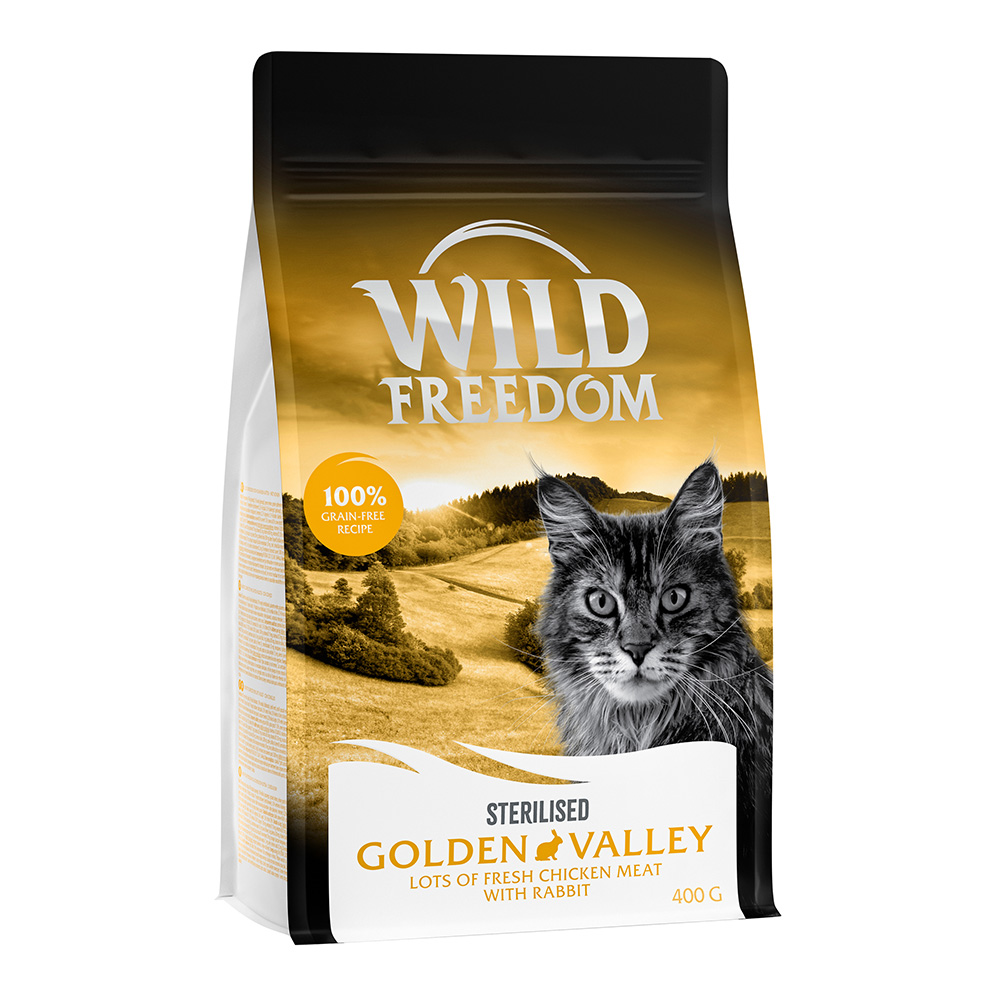 foto del prodotto wild freedom adult golden valley sterilised coniglio senza cereali gatto 400 g