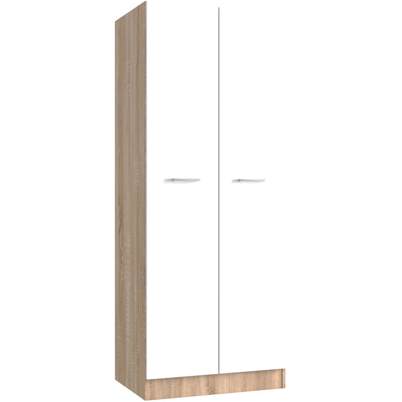 foto del prodotto kit armadio 2 ante 71x51,5xh181 cm rovere bianco