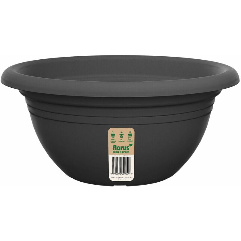 foto del prodotto vaso tondo mediterran bowl 30cm antracite florus