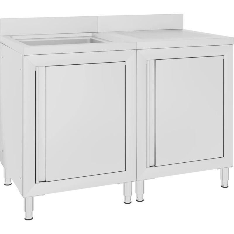 foto del prodotto prolenta premium furniture limited mobiletto da cucina con lavandino in acciaio