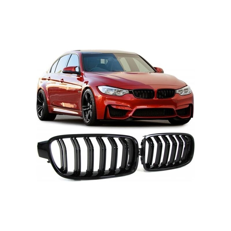 foto del prodotto griglia renale sportiva nera lucida bmw 3er f30 f31