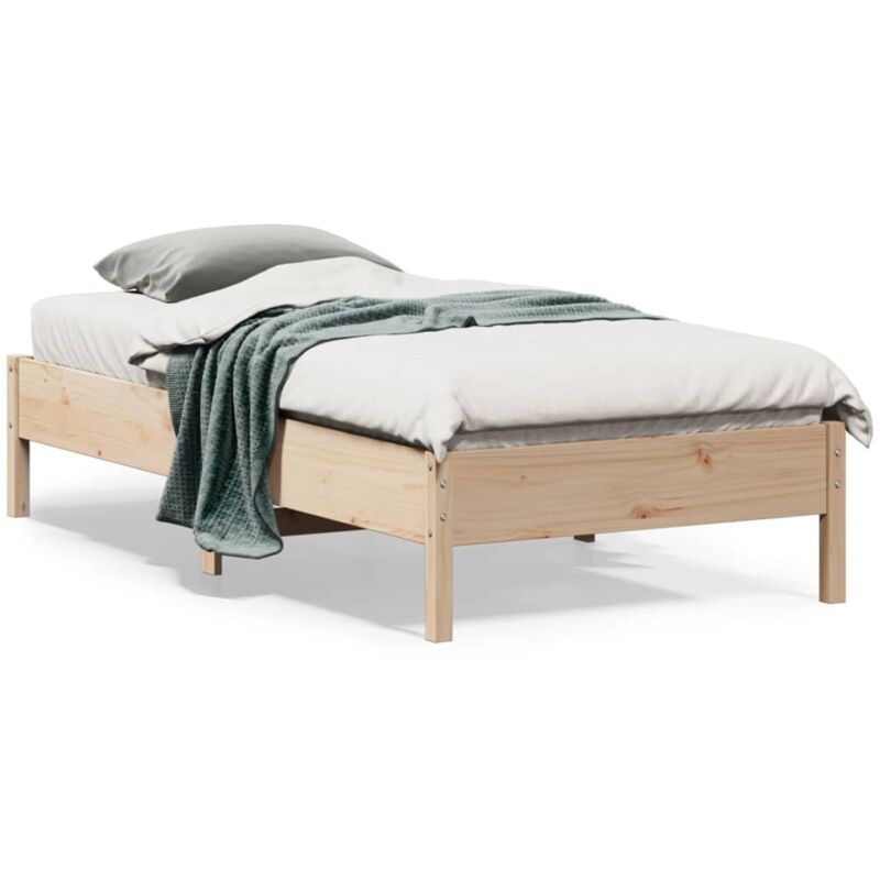 foto del prodotto vidaxl letto senza materasso 75x190 cm in legno massello pino