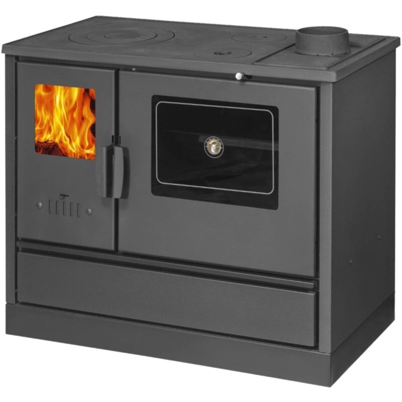 foto del prodotto cucina a legna con forno 7,7 kw nero