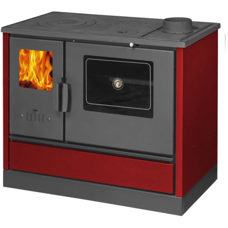 foto del prodotto cucina a legna con forno 7,7 kw bordeaux
