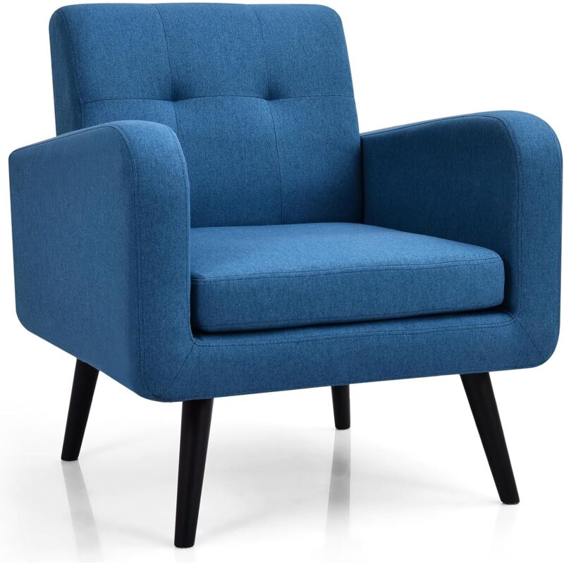 foto del prodotto relax4life poltrona relax con gambe in legno massiccio, sedia da soggiorno con portata fino a 120 kg, sedia tv moderna, per soggiorno, camera da