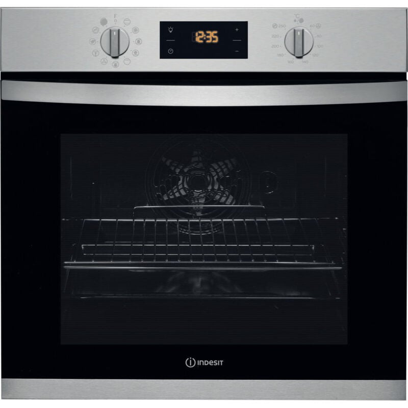 foto del prodotto indesit forno da incasso ifw 3844 h ix ifw 3844 h ix. dimensione del forno media, tipo di forno forno elettrico, capacit interna forno totale 