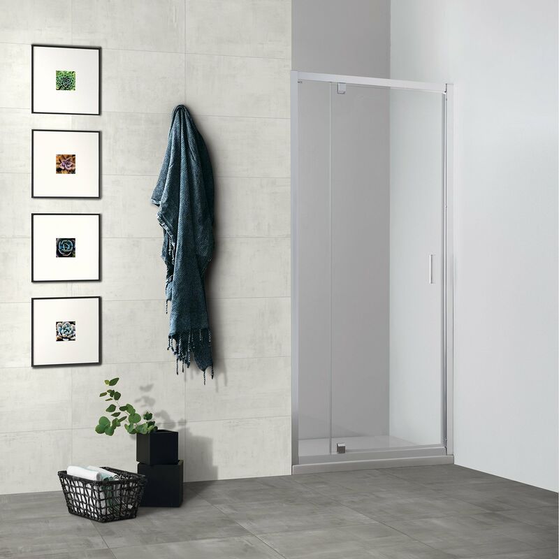 foto del prodotto porta doccia tokyo battente a nicchia 110 cm altezza 200 cm cristallo 6 mm