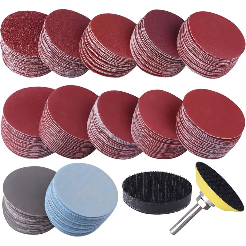 foto del prodotto rapanda disco abrasivo per levigatrice 300 pezzi dischi abrasivi dischi abrasivi da 50 mm grana 80 180 240 320 400 600 800 1000 2000 3000 per
